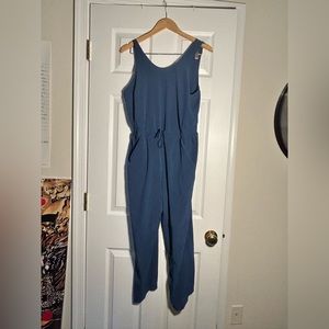 Navy blue athletic romper